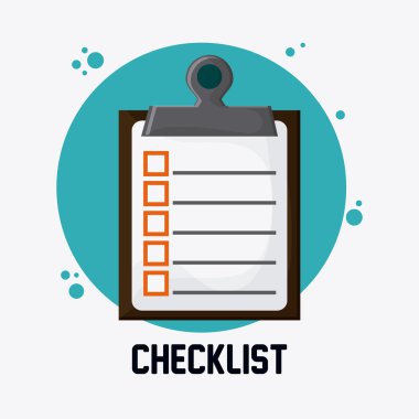 Denetim listesi tasarım, düz illüstrasyon, vektör çizim