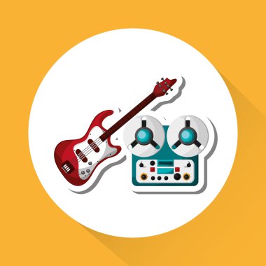 müzik illüstrasyon tasarımı, düzenlenebilir vektör