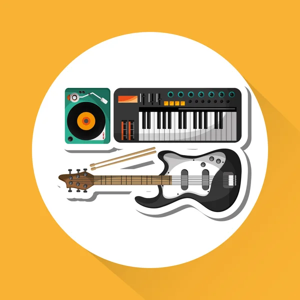 Illustration musicale, vecteur modifiable — Image vectorielle