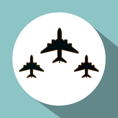 Uçak illüstrasyon tasarımı, düzenlenebilir vektör