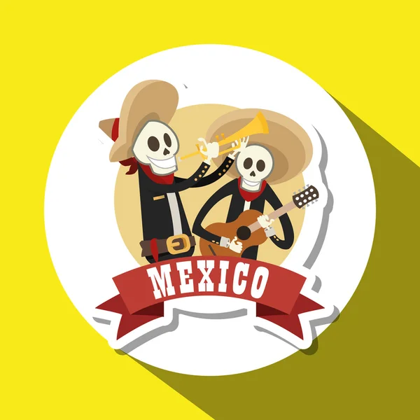 Diseño gráfico de la cultura mexicana — Vector de stock