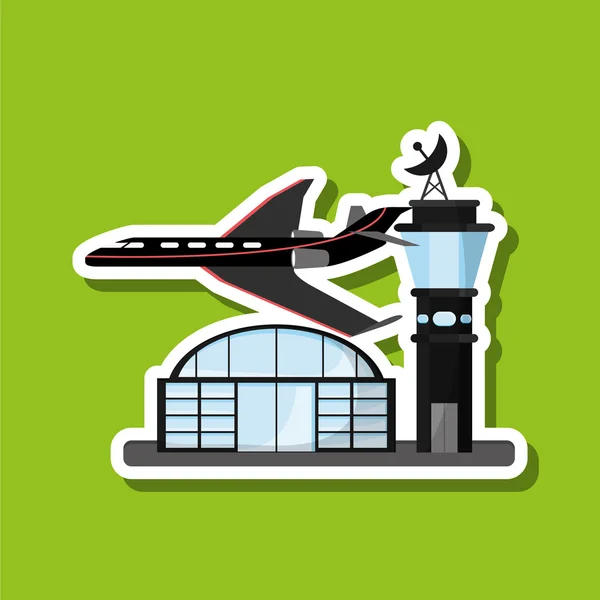 Projeto da ilustração do aeroporto, vetor editável —  Vetores de Stock