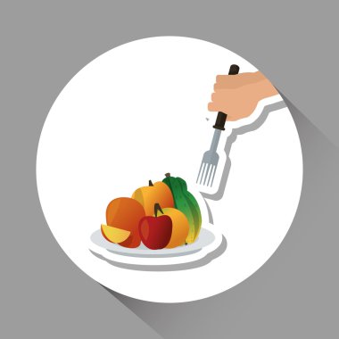 Sağlıklı gıda, vektör tasarımı, gıda ve beslenme ile ilgili örnek