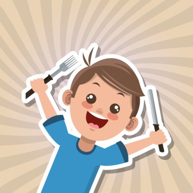 Çocuk menüsü, vektör tasarımı, gıda ve beslenme ile ilgili örnek