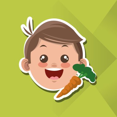 Çocuk menüsü, vektör tasarımı, gıda ve beslenme ile ilgili örnek