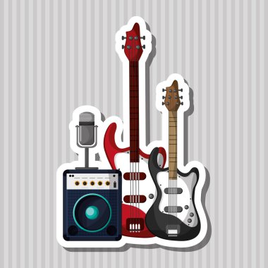 renkli müzik simgesi tasarım, vektör çizim