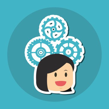 Düz resimde iş adamları tasarım, vektör çizgi film hakkında