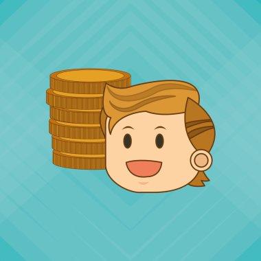 Düz resimde iş adamları tasarım, vektör çizgi film hakkında