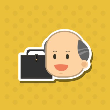 Düz resimde iş adamları tasarım, vektör çizgi film hakkında