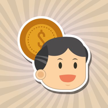 Düz resimde iş adamları tasarım, vektör çizgi film hakkında