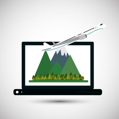 Seyahat, düzenlenebilir vektör çizimi