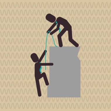 Yardım ve destek, düzenlenebilir vektör çizimi