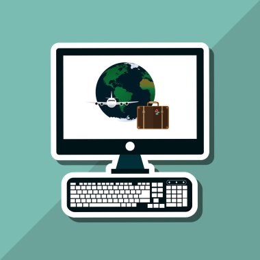 Seyahat, düzenlenebilir vektör çizimi