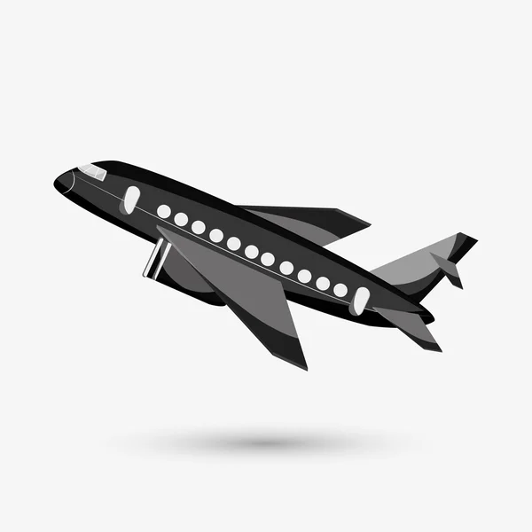 Flugzeug Illustration Design, editierbarer Vektor — Stockvektor