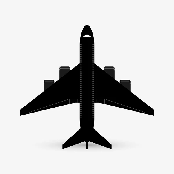 Airplane illustration design, editable vector — Stock Vector