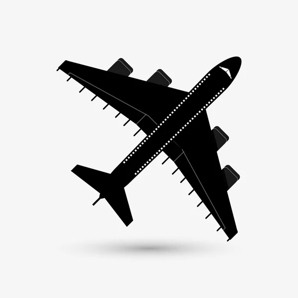 Airplane illustration design, editable vector — Stock Vector