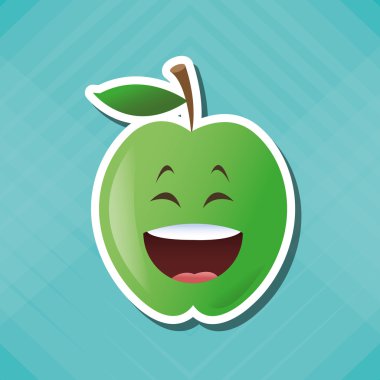 Düz illüstrasyon karikatür yüz tasarım