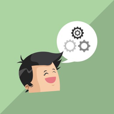 Dijital pazarlama tasarım. dişli simgesini. Multimedya kavramı