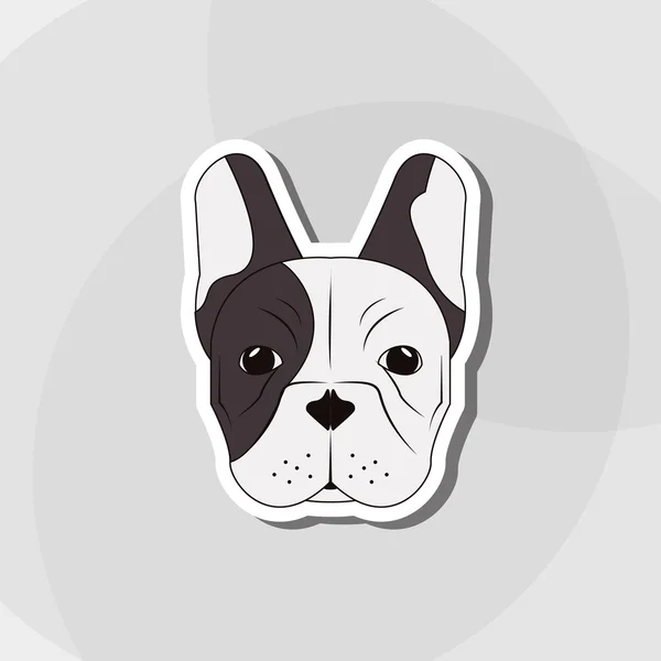 Design bulldog francese, concetto animale domestico e animale — Vettoriale Stock