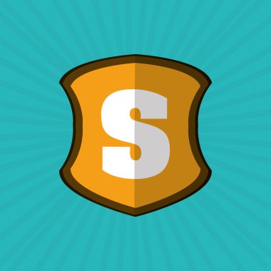 Güvenlik sistemi. kalkan kavramı. Uyarı illüstrasyon