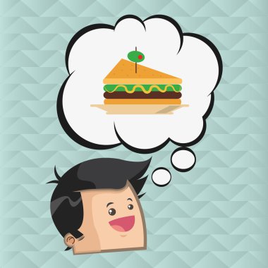 Sandviç tasarım. sağlıklı gıda kavramı. menü simgesini