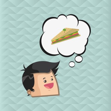 Sandviç tasarım. sağlıklı gıda kavramı. menü simgesini