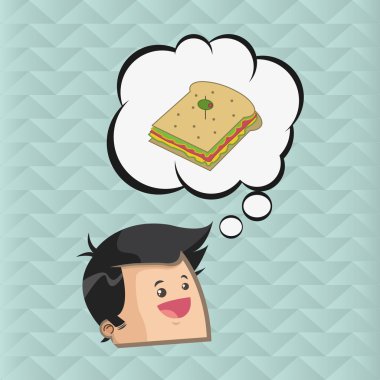 Sandviç tasarım. sağlıklı gıda kavramı. menü simgesini