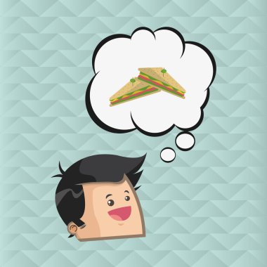 Sandviç tasarım. sağlıklı gıda kavramı. menü simgesini