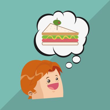 Sandviç tasarım. sağlıklı gıda kavramı. menü simgesini