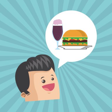 Sandviç tasarım. sağlıklı gıda kavramı. menü simgesini