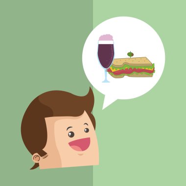 Sandviç tasarım. sağlıklı gıda kavramı. menü simgesini