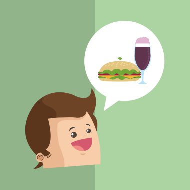 Sandviç tasarım. sağlıklı gıda kavramı. menü simgesini