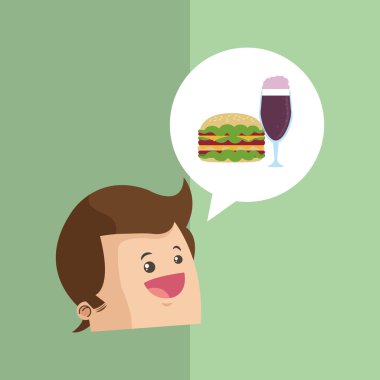 Sandviç tasarım. sağlıklı gıda kavramı. menü simgesini