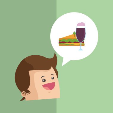 Sandviç tasarım. sağlıklı gıda kavramı. menü simgesini