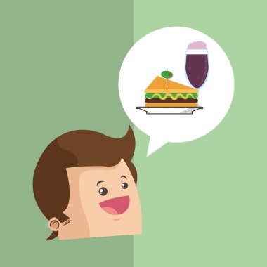 Sandviç tasarım. sağlıklı gıda kavramı. menü simgesini