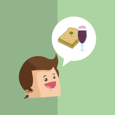 Sandviç tasarım. sağlıklı gıda kavramı. menü simgesini