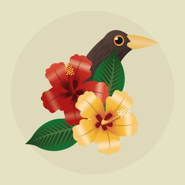 Tropikal tasarım. kuş kavramı. doğa simgesi