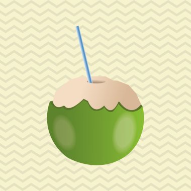 Tropikal tasarım. Hindistan cevizi kavramı. doğa simgesi