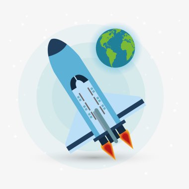 Roket tasarım. Bilim kavramı. Cosmos simgesi