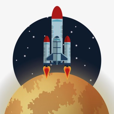 Roket tasarım. Bilim kavramı. Cosmos simgesi