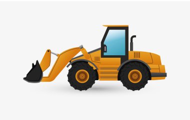 İnşaat tasarım altında. kamyon kavramı. onarım simgesi