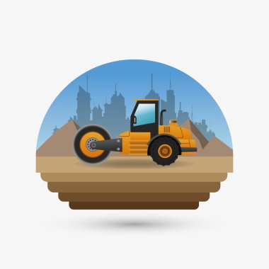 İnşaat tasarım altında. kamyon kavramı. onarım simgesi