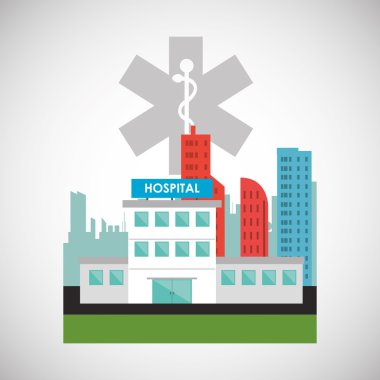 Hastane tasarım. Sağlıklı Merkezi. Acil durum kavramı