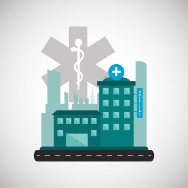 Hastane tasarım. Sağlıklı Merkezi. Acil durum kavramı