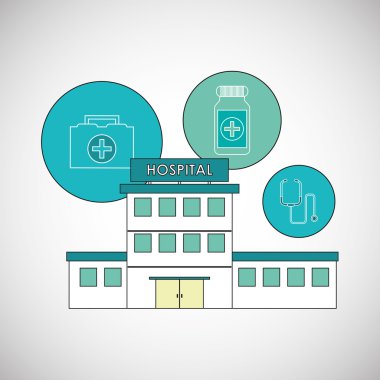 Hastane tasarım. Sağlıklı Merkezi. Acil durum kavramı
