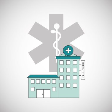 Hastane tasarım. Sağlıklı Merkezi. Acil durum kavramı