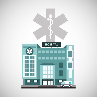 Hastane tasarım. Sağlıklı Merkezi. Acil durum kavramı