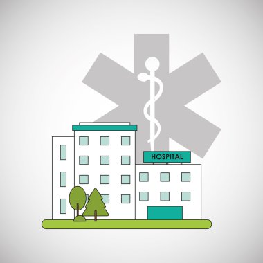 Hastane tasarım. Sağlıklı Merkezi. Acil durum kavramı
