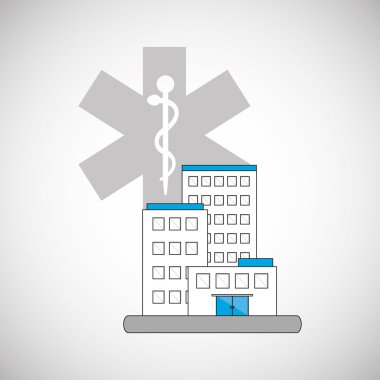 Hastane tasarım. Sağlıklı Merkezi. Acil durum kavramı