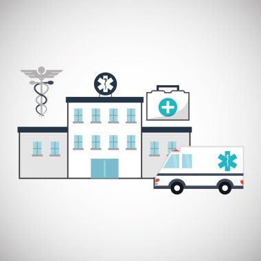 Hastane tasarım. Sağlıklı Merkezi. Acil durum kavramı